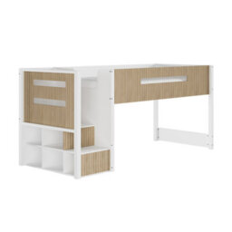 Flair Luca Mid Sleeper Ribbed White & Oak - thumbnail 6