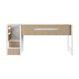 Flair Luca Mid Sleeper Ribbed White & Oak - thumbnail 5