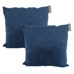 Urban Textures Pack Of 2 Velvet Cushion Covers 20 X 20 Inches Navy Blue