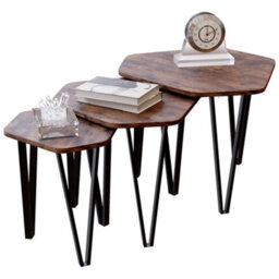 Lassic Vida Designs Brooklyn Nest Of 3 Tables, Dark Wood - thumbnail 9