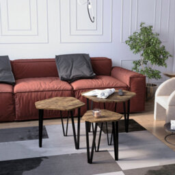 Lassic Vida Designs Brooklyn Nest Of 3 Tables, Dark Wood - thumbnail 2