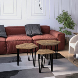 Lassic Vida Designs Brooklyn Nest Of 3 Tables, Dark Wood
