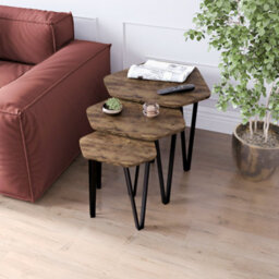 Lassic Vida Designs Brooklyn Nest Of 3 Tables, Dark Wood - thumbnail 4