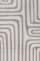 The Rugs Loft Light Grey And Ivory Curved Line Living Room Area Rug And Runners Soft Pile - thumbnail 2
