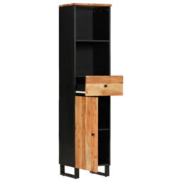 Berkfield Bathroom Cabinet 38X33X160 Cm Solid Wood Acacia - thumbnail 3