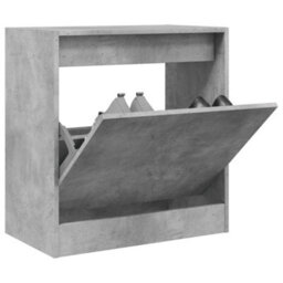 Berkfield Shoe Cabinet Concrete Grey 60X34X63.5 Cm Engineered Wood