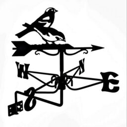 Espira 2971 Chaffinches Black Mini Weathervane - thumbnail 2