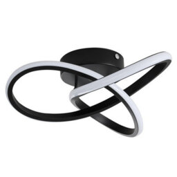 Living And Home Black Modern Flower-Like Design Led Ceiling Light With Silicone Lampshade Cool White - thumbnail 3
