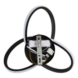 Living And Home Black Modern Flower-Like Design Led Ceiling Light With Silicone Lampshade Cool White - thumbnail 5