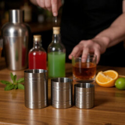 Chabrias Ltd 3 Set 25Ml, 35Ml, 50Ml Premium Stainless Steel Silver Thimble Spirit Measures, Government Stamped - thumbnail 4