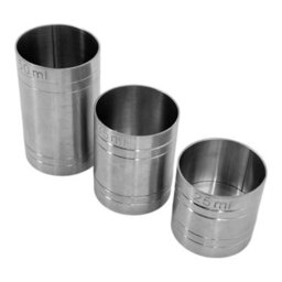 Chabrias Ltd 3 Set 25Ml, 35Ml, 50Ml Premium Stainless Steel Silver Thimble Spirit Measures, Government Stamped - thumbnail 8