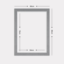 Ak Frames 80X60Cm Mid Grey Picture Mounts To Fit 70X50Cm Aperture Size - Mount Board Only (No Frame Included) - thumbnail 3