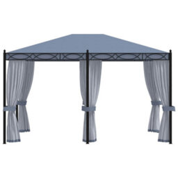 Berkfield Classic Gazebo With Mesh Screens 3X4 M Anthracite Steel