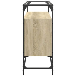 Berkfield Sideboard With Glass Top Sonoma Oak 98X35X81 Cm Engineered Wood - thumbnail 5