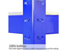 MonsterShop Pack Of 6 Garage Shelving Units - 5 Tier Heavy Duty Rack For Storage Steel Utility Shelves - thumbnail 7