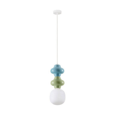 Luminosa Lighting Luminosa Clio Slim Pendant Ceiling Light Green, Blue, Matt White E14 1X5W - image 1