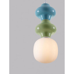 Luminosa Lighting Luminosa Clio Slim Pendant Ceiling Light Green, Blue, Matt White E14 1X5W - thumbnail 2