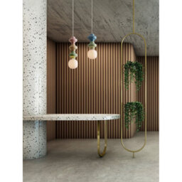 Luminosa Lighting Luminosa Clio Slim Pendant Ceiling Light Green, Blue, Matt White E14 1X5W - thumbnail 5