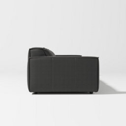 Valencia Nathan Full Aniline Leather Lounge Modular Three Seats Sofa Black Color Fsc Pine Wood Top Stitched Seam - thumbnail 7