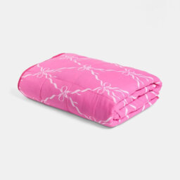 Ohs Bows 8Kg Weighted Blanket Sensory Sleep Therapy Quilted Throw - Bright Pink - thumbnail 2