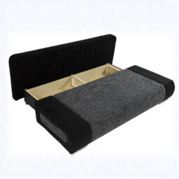 Emma Sofa Bed With Sleeping Function Built In Storage Compartment Comfortable Upholstered Sofa With Cushions Beige And Brown - thumbnail 4