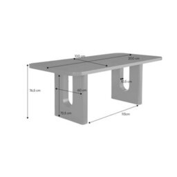 Sweeek - Matte Finish Dining Table 8 Seats Sage Green 200X100X76 Cm - Sia - thumbnail 5