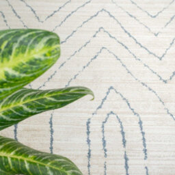 Loomed Beige Abstract Chevron Moroccan Berber Runner Rug 60X240Cm