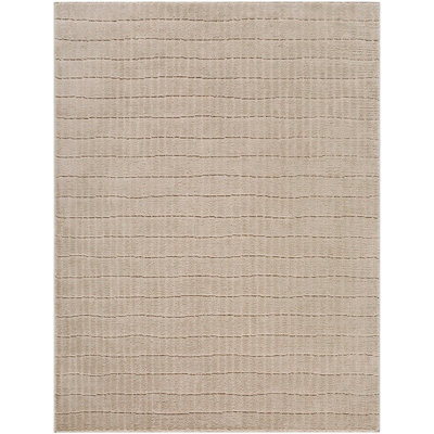 Livabliss Our Pnw Home Cascade-Modern Beige Brown Graphic High Pile Living Dining Bedroom Rug 160 X 213 Cm Easy Care, Non Shedding - image 1