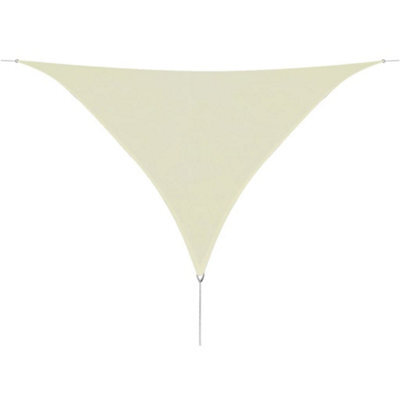 Berkfield Sunshade Sail Hdpe Triangular 3.6X3.6X3.6 M Cream - image 1