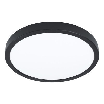 Stylish Black 285mm Round Led Wall And Ceiling Light - 20W 4000K - image 1