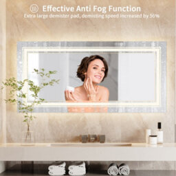 Luvodi 1600X800mm Hd Led Bathroom Mirror Sleekest Illuminated Vanity Mirror Barbershop Salon, Anti-Fog - thumbnail 3