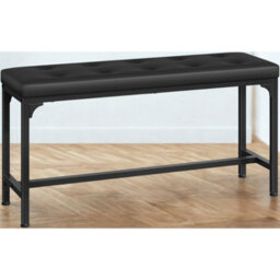 Pirlo Plush Industrial Faux Leather Dining Bench Seat - thumbnail 6