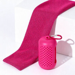 "Magenta Cooling Sports Towel 11.8""x31.5"", Quick Dry Microfiber Ice Towel, Absorbent Towel For Gym Running Camping Travel" - thumbnail 1