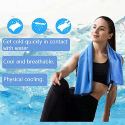 "Magenta Cooling Sports Towel 11.8""x31.5"", Quick Dry Microfiber Ice Towel, Absorbent Towel For Gym Running Camping Travel" - thumbnail 6