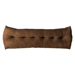 Lancashire Textiles Faux Suede Triangular Wedge King Bed Headboard Cushion For Ultimate Comfort In Brown 20 X 50 X 150Cm