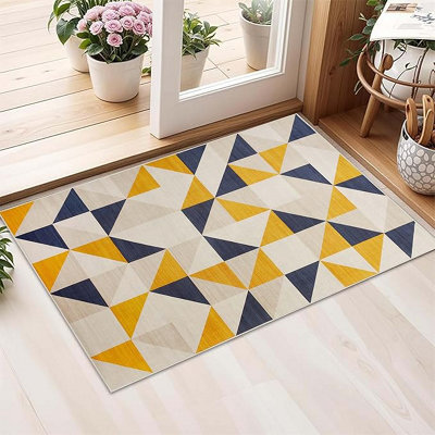 Oxford Homeware Printed Rug, Non-Slip Pet Friendly, Area Rugs And Floor Rug, (Brio, 40X60Cm)
