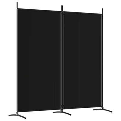 Vidaxl 2-Panel Room Divider Black 175X180 Cm Fabric Room Dividers - image 1