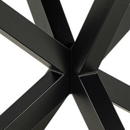 Wyld Haus Perth 135Cm Grey Ceramic 4-Seater Dining Table With Matt Black Metal Cross Base - thumbnail 6