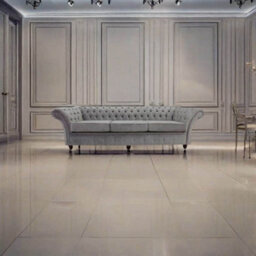 Chesterfield 4 Seater Azzuro Silver Grey Fabric Sofa In Balmoral Style - thumbnail 4