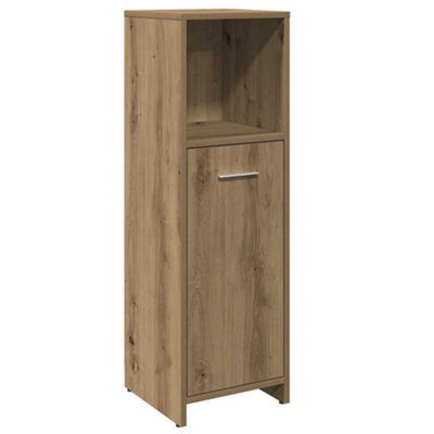 Berkfield Sturdy Bathroom Cabinet Artisan Oak 30X30X95 Cm Engineered Wood