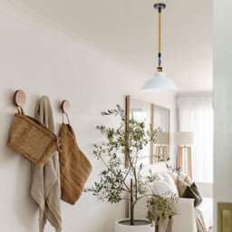 Natural Rattan Rope Ceiling Pendant Light Shade 29Cm Curvy Lampshade Led Bulb - thumbnail 3