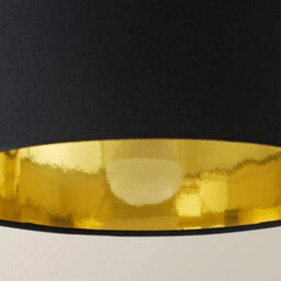 Valuelights Reni Black & Gold Inner Drum Ceiling Lamp Shade (D)25Cm - thumbnail 5