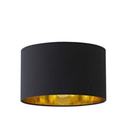 Valuelights Reni Black & Gold Inner Drum Ceiling Lamp Shade (D)25Cm - thumbnail 7