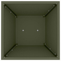 Berkfield Modern Garden Pillar Planter With Bowl Olive Green 35X35X73 Cm Steel - thumbnail 6
