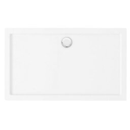 Royal Bathrooms 1400 X 900mm Rectangular Stone Shower Enclosure Tray With Riser Kit Gloss White 30mm Slimline - thumbnail 5