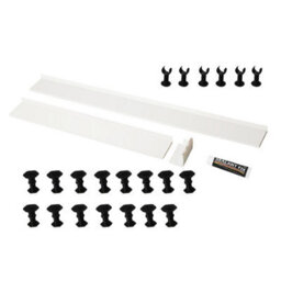 Royal Bathrooms 1400 X 900mm Rectangular Stone Shower Enclosure Tray With Riser Kit Gloss White 30mm Slimline - thumbnail 6