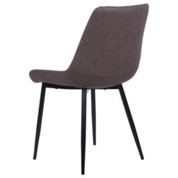 Beliani Set Of 2 Dining Chairs Melrose Ii Faux Leather Dark Brown - thumbnail 7