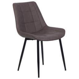 Beliani Set Of 2 Dining Chairs Melrose Ii Faux Leather Dark Brown - thumbnail 4