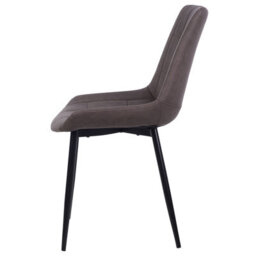 Beliani Set Of 2 Dining Chairs Melrose Ii Faux Leather Dark Brown - thumbnail 6