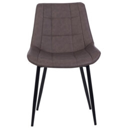 Beliani Set Of 2 Dining Chairs Melrose Ii Faux Leather Dark Brown - thumbnail 5